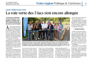 Inauguration voie verte Aiguebelette Ouest