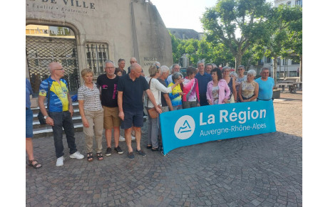 Accueil du tour AURA à Aix Les Bains