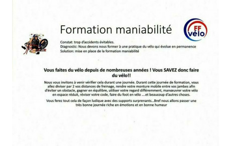 Formation maniabilité