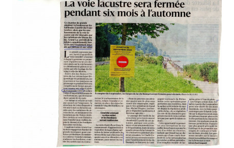 Fermeture voie lacustre